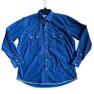 Double S Large western snap button double pocket long sleeve shirt